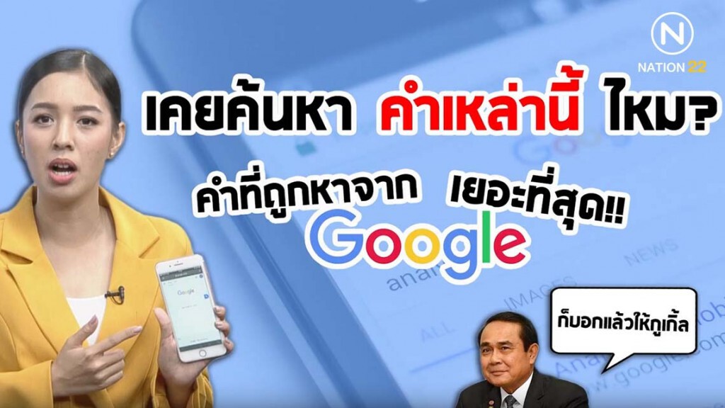 คำที่คนไทยและทั่วโลก ค้นหาจาก Google มากที่สุด ปี2019