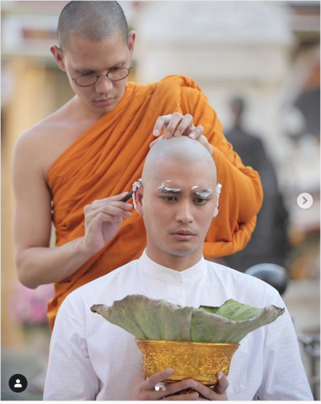 ปั่นจั่น อุปสมบท ได้ฉายาทางธรรม "ธัมมะโชโต"