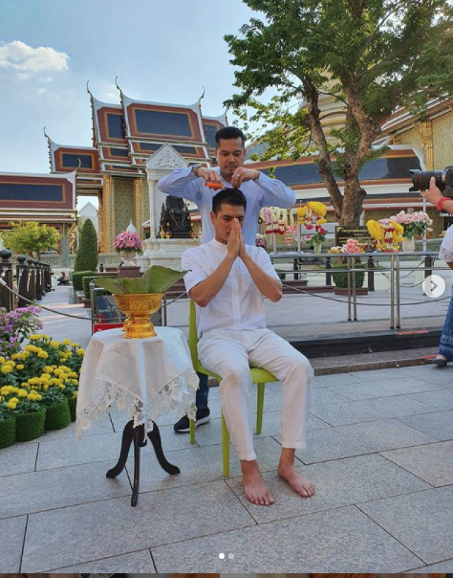 ปั่นจั่น อุปสมบท ได้ฉายาทางธรรม "ธัมมะโชโต"