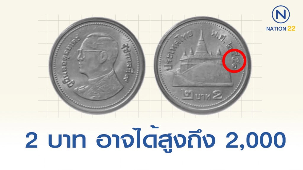 ตลาดรับซื้อเหรียญ 2 บาท อาจได้สูงถึง 2,000