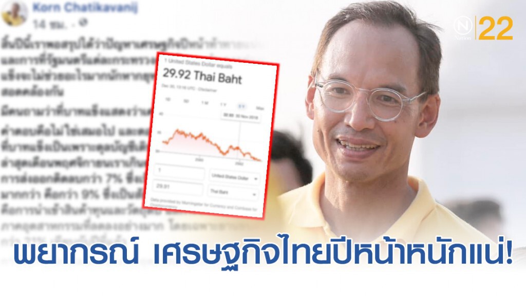"กรณ์" พยากรณ์ เศรษฐกิจไทยปีหน้าหนักแน่! ถ้าไม่แก้เชิงโครงสร้าง