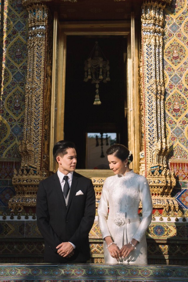 "ศรีริต้า เจนเซ่น" พร้อม "กรณ์ ณรงค์เดช" เข้าเฝ้ากราบสักการะ สมเด็จพระสังฆราช