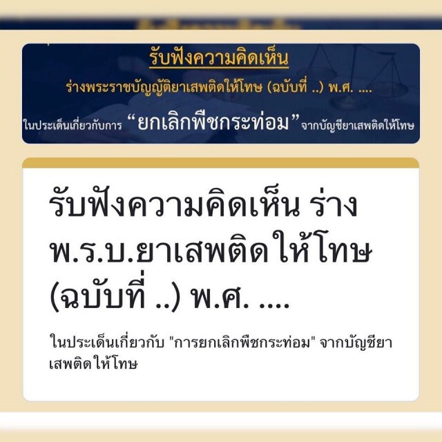 เห็นด้วย-ไม่เห็นด้วย ปลดกระท่อมพ้นยาเสพติด