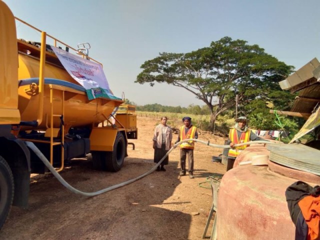 กรมทางหลวงแจกน้ำดื่มน้ำใช้ 717,200 ลิตร