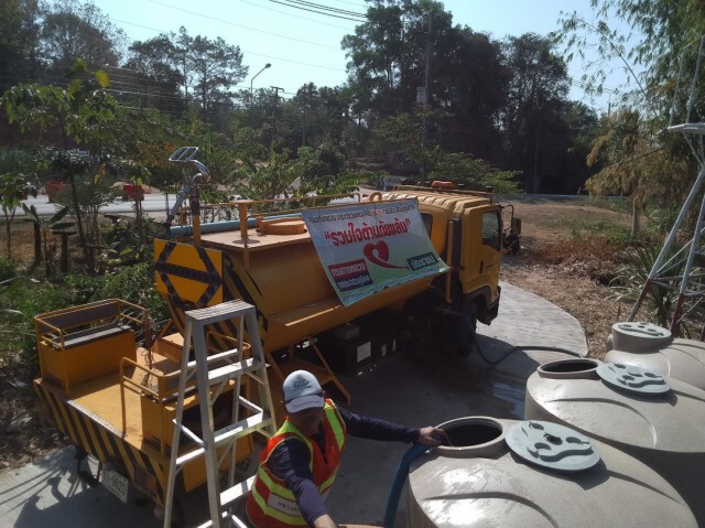 กรมทางหลวงแจกน้ำดื่มน้ำใช้ 717,200 ลิตร