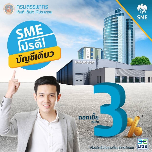 กรุงไทยปล่อยสินเชื่อ 'SME โปรดี บัญชีเดียว' ดอกเบี้ยเริ่มต้นที่ 3% ต่อปี