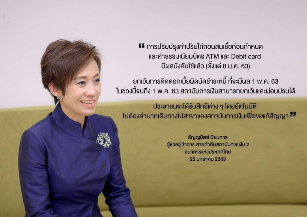 แบงก์ชาติย้ำการปรับปรุงการคิดดอกเบี้ย-ค่าฟี มีผลบังคับใช้แล้ว