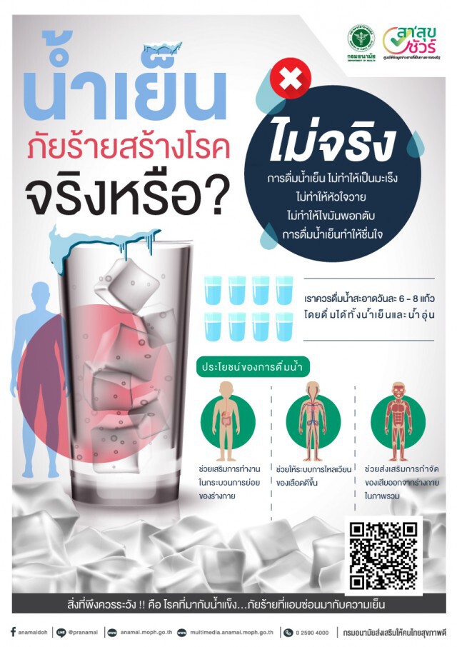 "น้ำเย็น" เป็นภัยร้ายสร้างโรค จริงหรือ