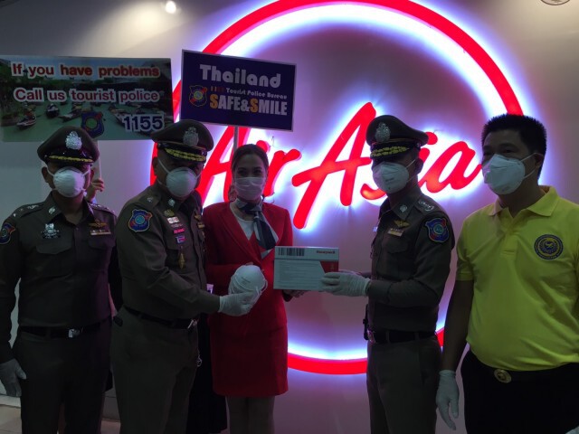 ตำรวจท่องเที่ยวแจกหน้ากาก 3.5 หมื่นชิ้น สกัด "ไวรัสโคโรนา"