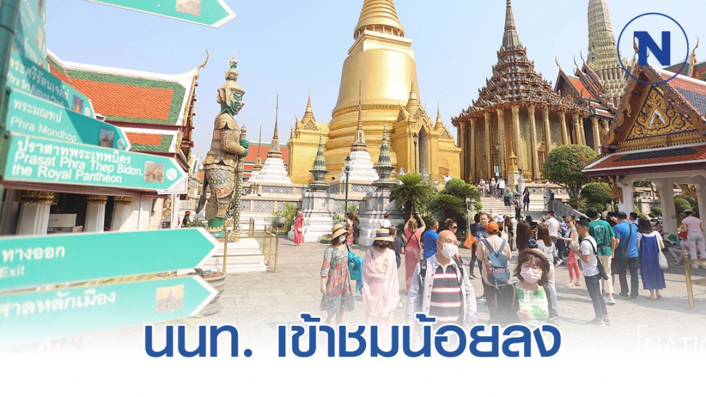 นนท. เข้าชมวัดพระแก้วและพระบรมมหาราชวังกันอย่างบางตา นนท. เข้าชมวัดพระแก้วและพระบรมมหาราชวังกันอย่างบางตา
