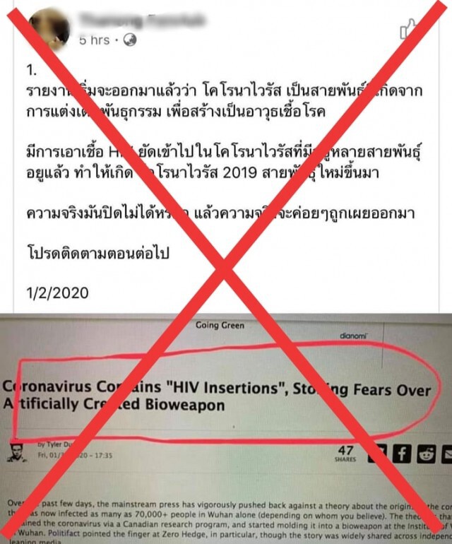 อ.เจษฎ์ เตือน!อย่าหลงเชื่อข่าว ไวรัสโคโรน่าสายพันธุ์ใหม่ ถูกตัดต่อพันธุกรรม ผสมกับเชื้อ HIV