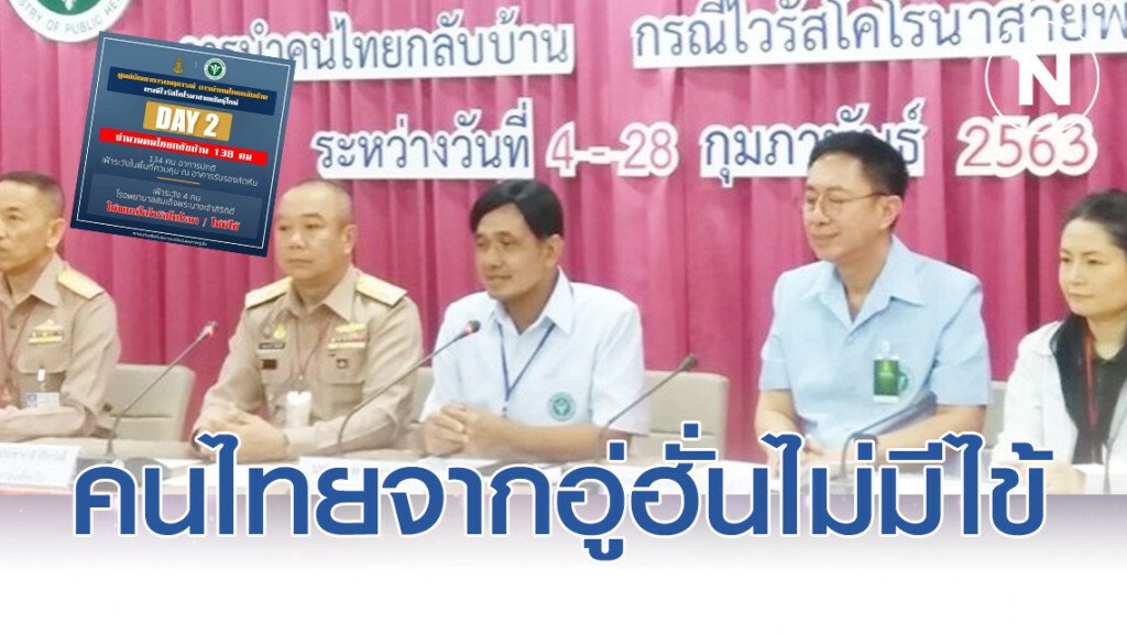 สธ.แจงชัด! คนไทยจากอู่ฮั่นไม่มีไข้ สภาพจิตใจดี