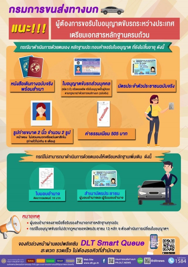 ขนส่งฯ แนะทำใบขับขี่สากลจองคิวผ่านแอปฯ