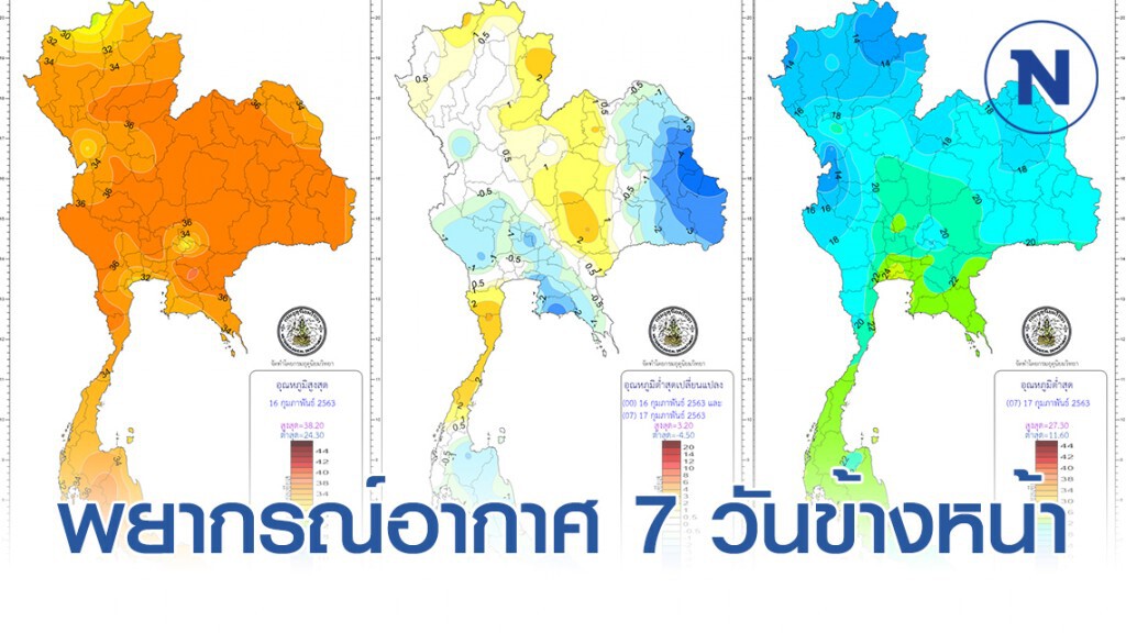 พยากรณ์อากาศ 7 วันข้างหน้า