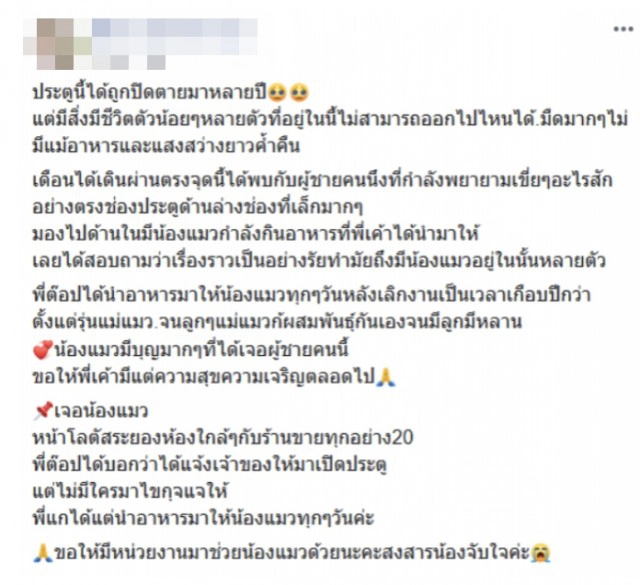 ชายนั่งด้อมๆมองๆหน้าประตู ที่ถูกปิดมานานหลายปี