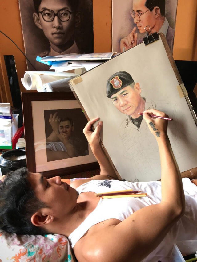 หนุ่มพิการวาดภาพฮีโร่ในใจ ส่งถึง ผบ.ตร. ผู้อยู่ในใจของปชช.