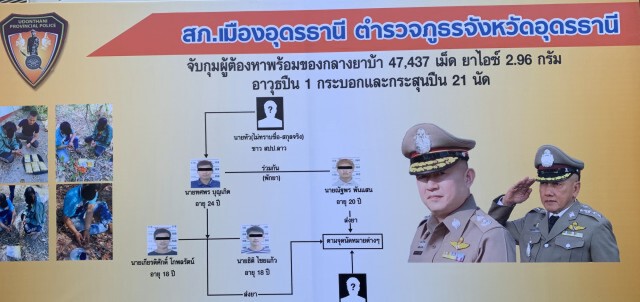 รวบ 4 โจ๋เอเย่นต์ยาบ้า พร้อมของกลางเพียบ
