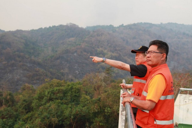 "นิพนธ์" ลงพื้นที่ติดตามไฟไหม้ป่านครนายก