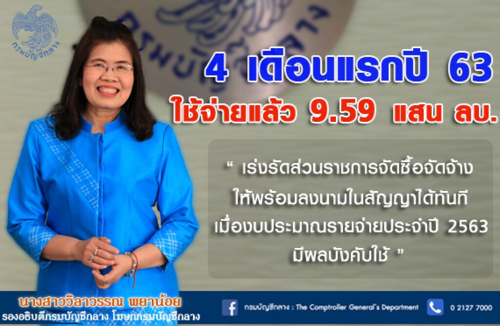 กรมบัญชีกลางเร่งรัดราชการจัดซื้อจัดจ้าง