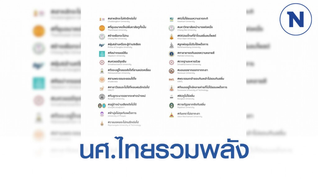 นิสิต-นักศึกษา นับสิบมหาวิทยาลัย ผุดแฮชแท็กระบายเรื่องการเมือง