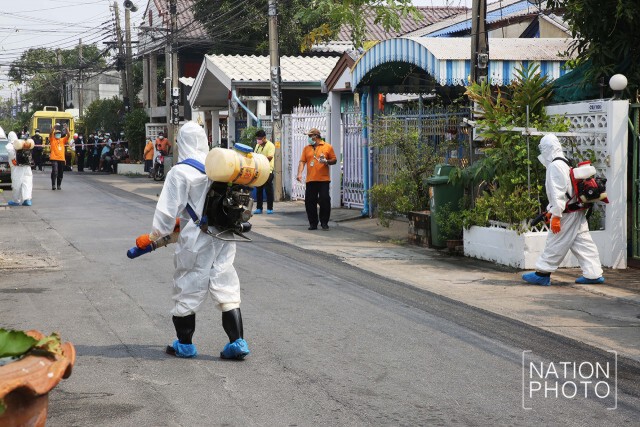 เขตดอนเมือง ฉีดยาฆ่าเชื้อไวรัสโควิด-19 บ้านปิ่นเจริญ3