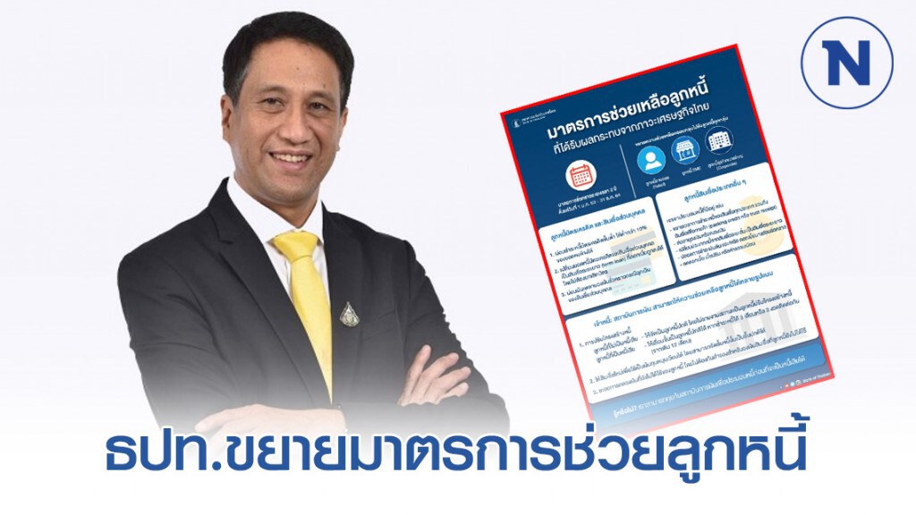 ธปท.ขยายมาตรการช่วยลูกหนี้กระทบจากภาวะเศรษฐกิจ