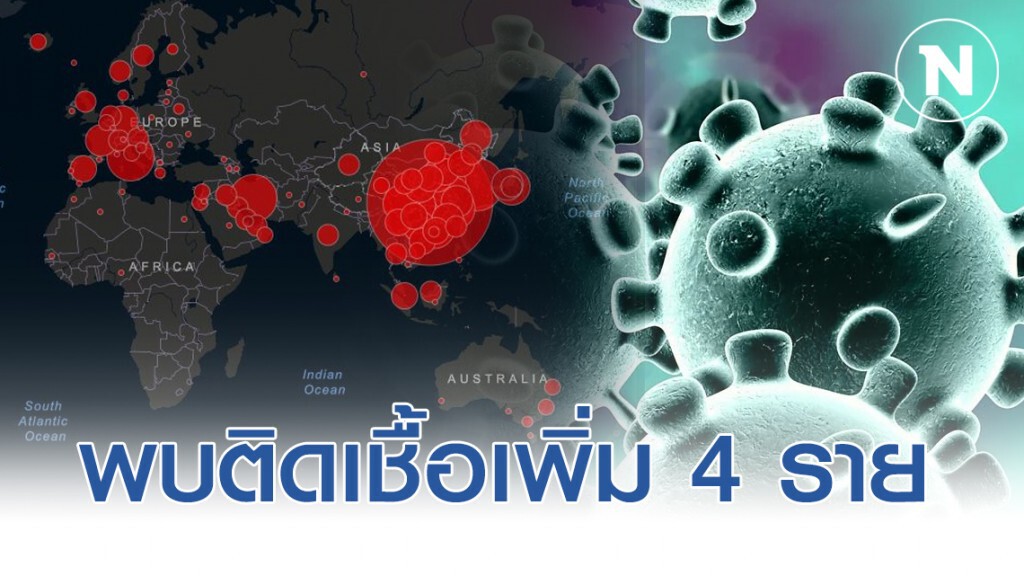ไทยพบผู้ติดเชื้อโควิด-19 เพิ่ม 4 ราย ไทยพบผู้ติดเชื้อโควิด-19 เพิ่ม 4 ราย