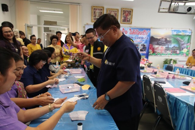 จังหวัดอุบลราชธานี เร่งผลิตหน้ากากอนามัย