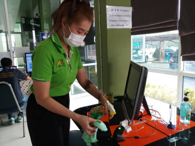 ขนส่งฯ เข้มมาตรการป้องกันการระบาด COVID-19