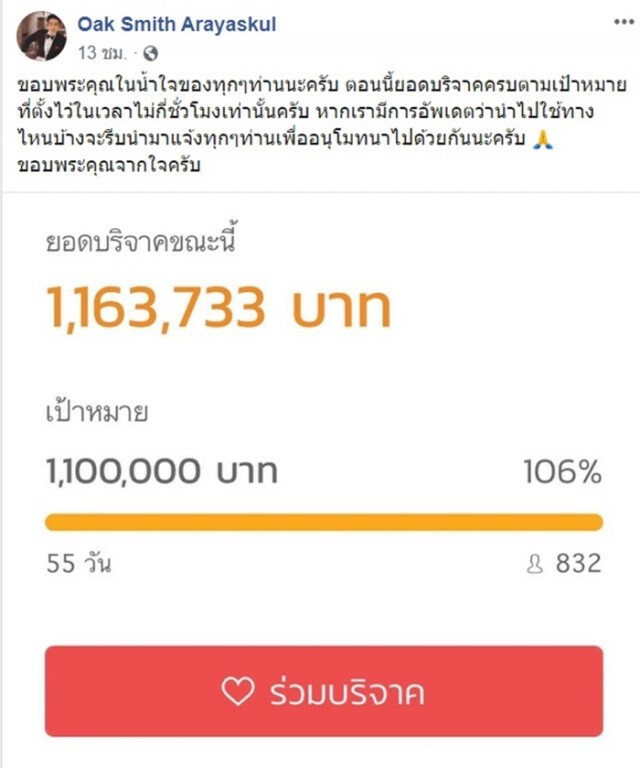 หมอโอ๊ค จัดโครงการระดมทุน ช่วยแพทย์สู้โควิด-19