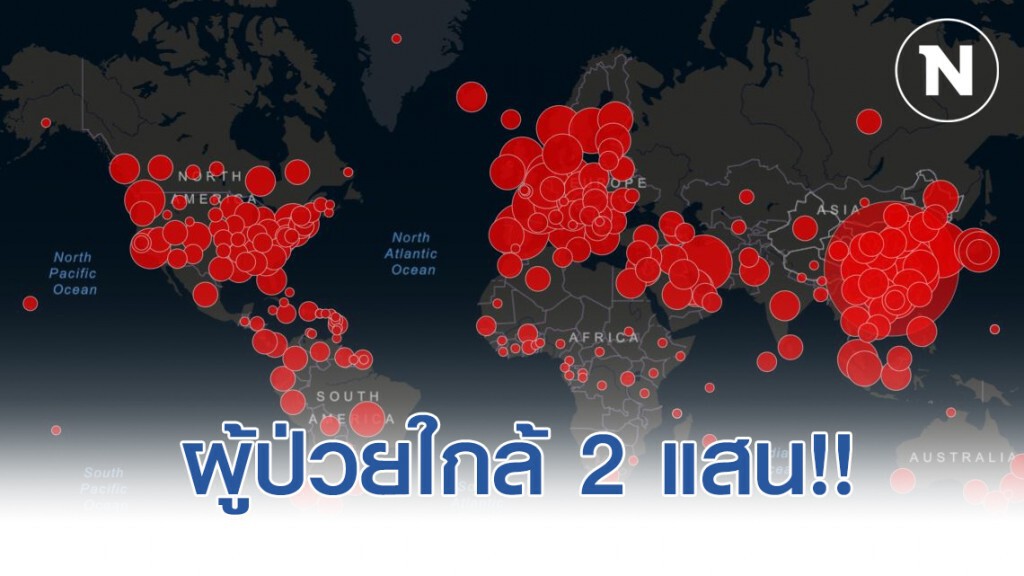 ตัวเลขผู้ป่วยโควิด-19ทั่วโลก ใกล้แตะ 2 แสน!!