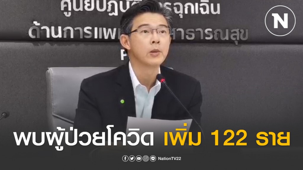 สธ.พบไทยป่วยโควิด-19 เพิ่ม 122 ราย ยอดสะสม 721 ราย