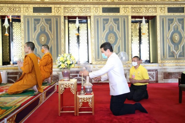 บรรยากาศสวดมนต์ เพิ่มพลังใจไล่โควิด-19