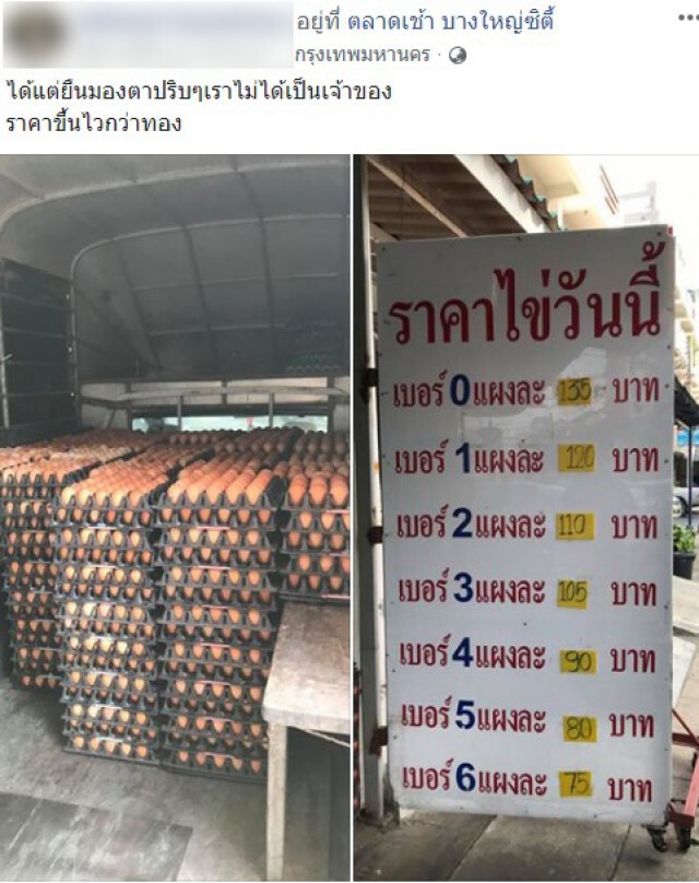 ชาวเน็ตโอด ราคาไข่ไก่ ขึ้นไวกว่าทองคำ