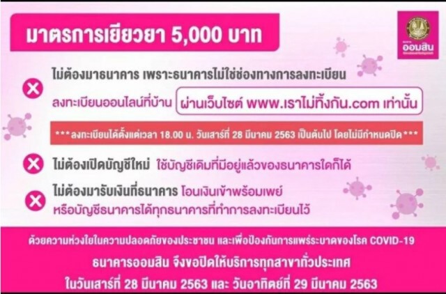 แบงก์แห่สั่งปิด เลี่ยงการแพร่เชื้อโควิด - 19