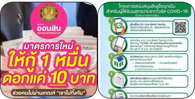 ธกส.-ออมสิน เตรียมพร้อมปล่อยกู้ฉุกเฉิน 15 เม.ย.นี้