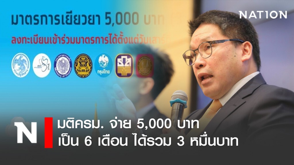 มติครม. จ่าย 5,000 บาท ขยายเวลาเป็น 6 เดือน ได้รวม 3 หมื่นบาท