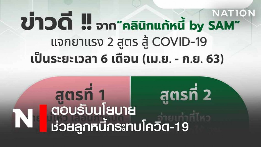 'คลินิกแก้หนี้' ยืดชำระค่างวด-ลดดอกเบี้ย ช่วยลูกหนี้กระทบโควิด-19