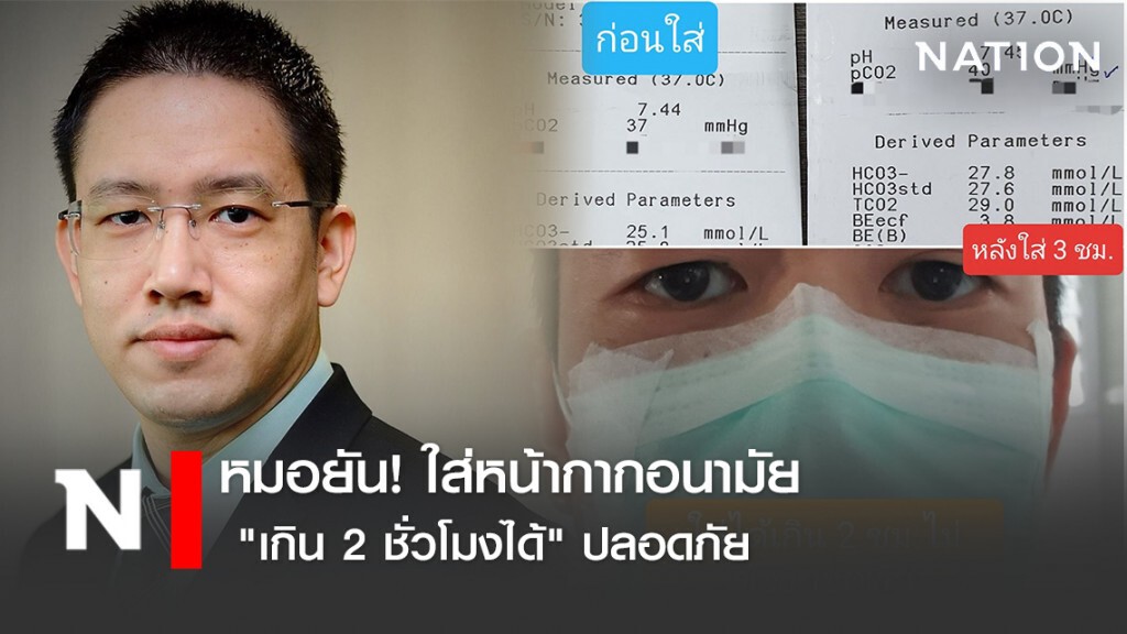 หมอยัน! ใส่หน้ากากอนามัย "เกิน 2 ชั่วโมงได้" ปลอดภัย หมอยัน! ใส่หน้ากากอนามัย "เกิน 2 ชั่วโมงได้" ปลอดภัย