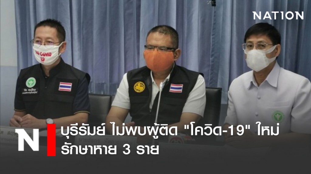 บุรีรัมย์ ไม่พบผู้ติด "โควิด-19"ใหม่ รักษาหาย 3 ราย
