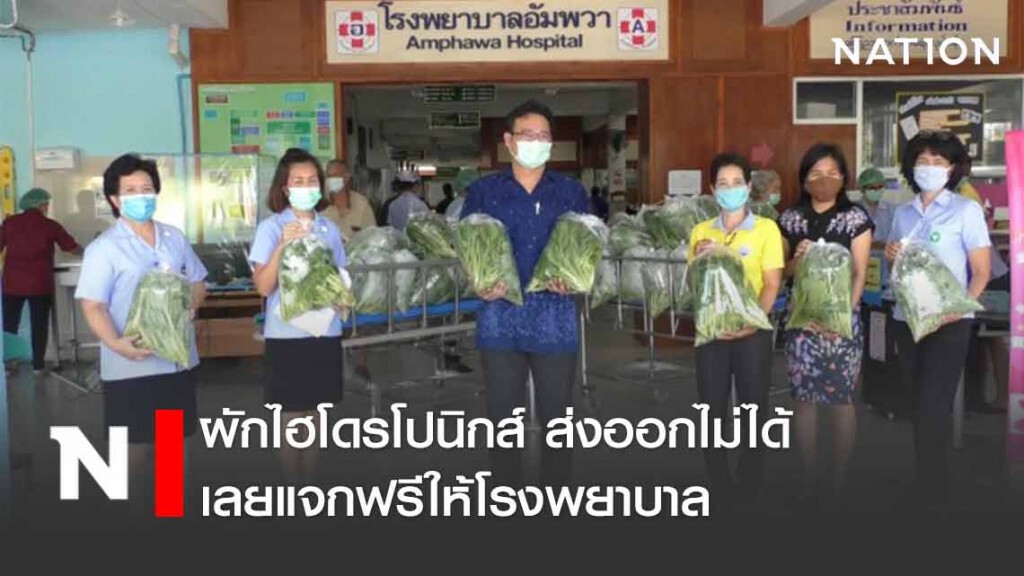 น้ำใจงาม! "ฟาร์มผักไฮโดรโปนิกส์" ส่งออกไม่ได้ แจกฟรีให้รพ.