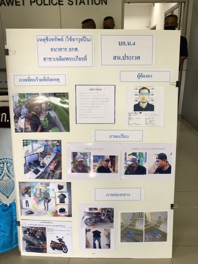 คุมตัว! โจรจี้ แบงค์ ธกส. ทำแผนปล้น