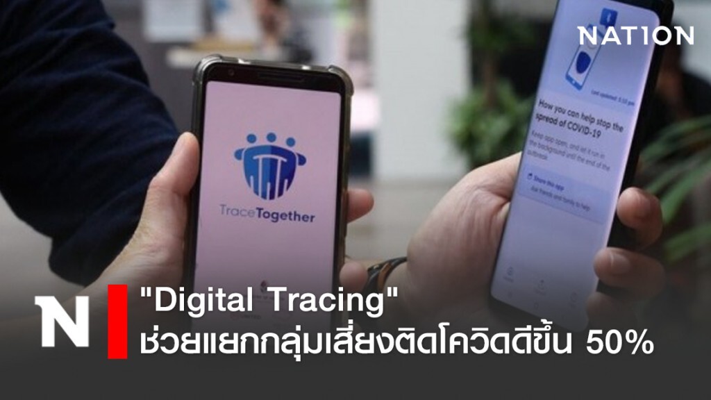 "Digital Tracing" ช่วยแยกกลุ่มเสี่ยงติดโควิดดีขึ้น 50% "Digital Tracing" ช่วยแยกกลุ่มเสี่ยงติดโควิดดีขึ้น 50%
