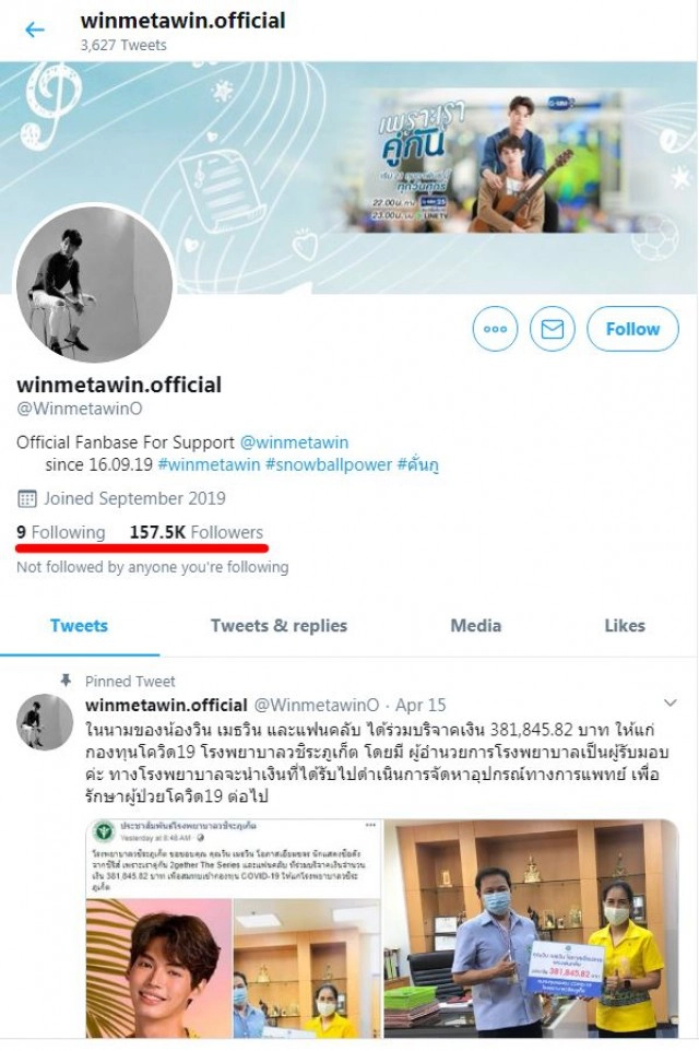 "วิน เมธวิน" ฮอตทวิตฯบ้านพุ่ง แซงรุ่นพี่ดารา