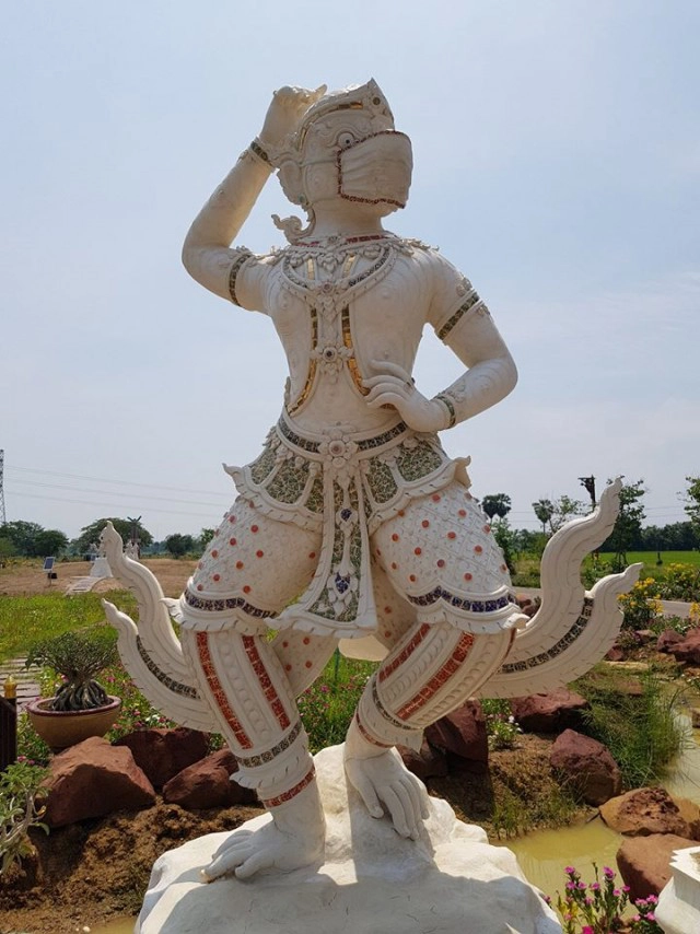 "หนุมานโควิด" ประติมากรรมสะท้อนโลก 2020