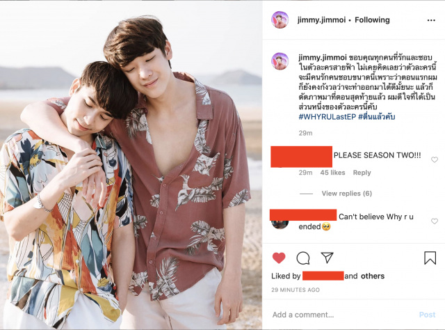 "เซ้นต์-ซี-จิมมี่"โพสต์ซึ้ง ขอบคุณ WHY R U ซีรีย์