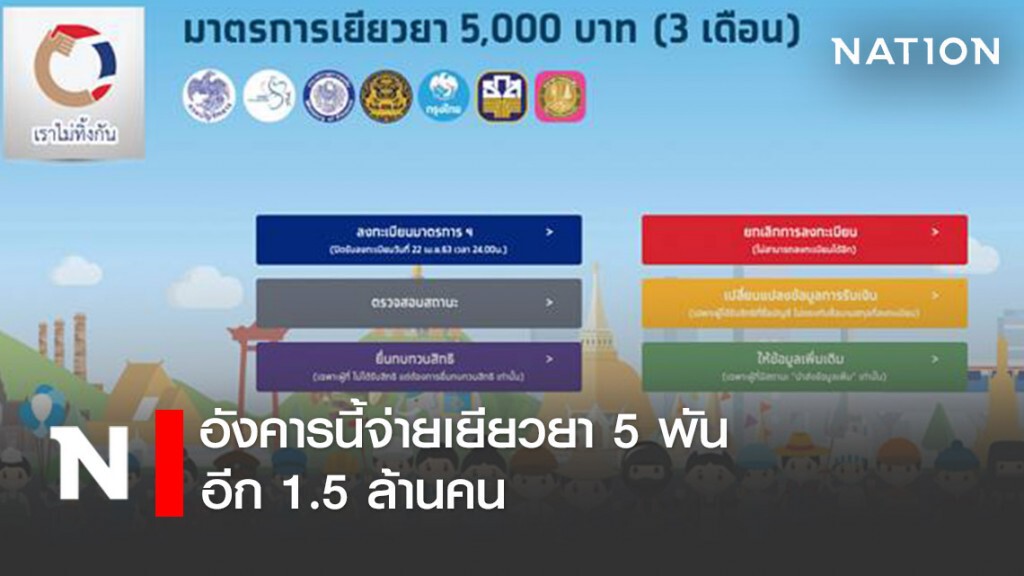 อังคารนี้จ่ายเยียวยา 5 พัน อีก 1.5 ล้านคน อังคารนี้จ่ายเยียวยา 5 พัน อีก 1.5 ล้านคน