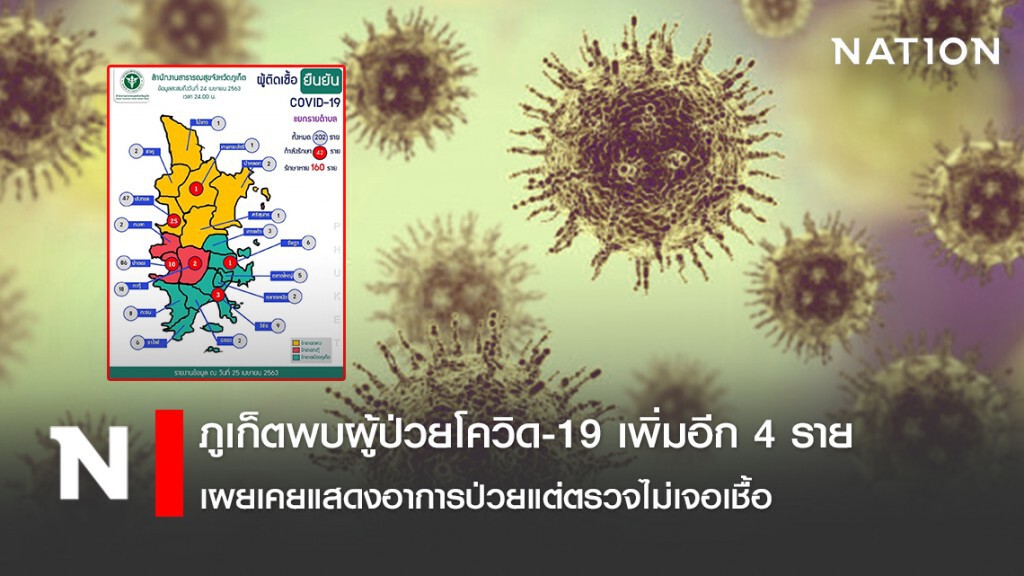 ภูเก็ตพบผู้ป่วยโควิด-19 เพิ่มอีก 4 ราย เผยเคยแสดงอาการป่วยแต่ตรวจไม่เจอเชื้อ