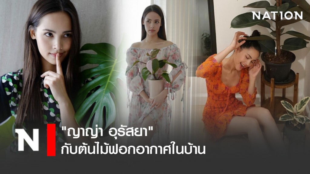 "ญาญ่า อุรัสยา" กับต้นไม้ฟอกอากาศในบ้าน
