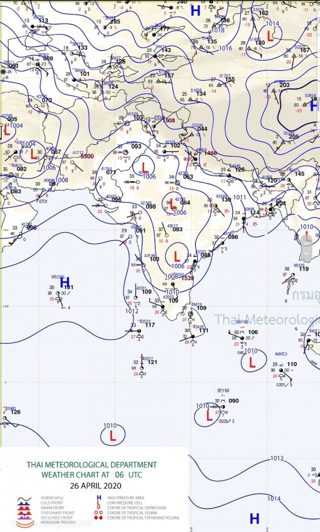 จับตาฝนฟ้าคะนอง 24 ชั่วโมงข้างหน้า